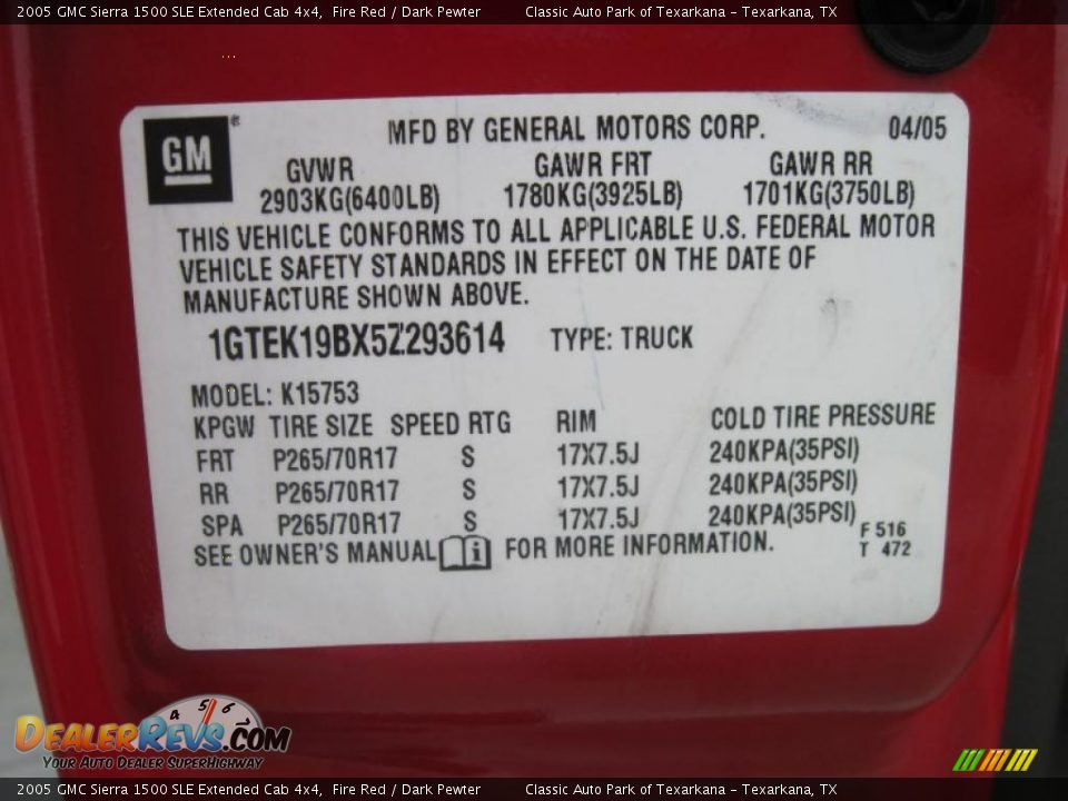 2005 GMC Sierra 1500 SLE Extended Cab 4x4 Fire Red / Dark Pewter Photo #13