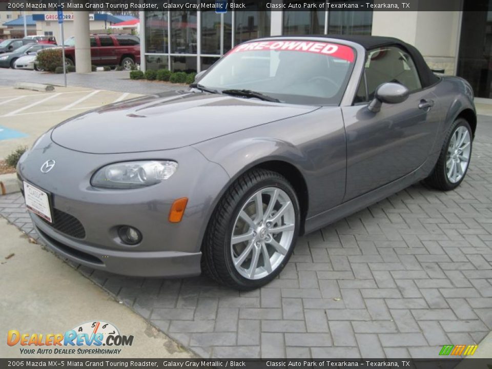 2006 Mazda MX-5 Miata Grand Touring Roadster Galaxy Gray Metallic / Black Photo #1