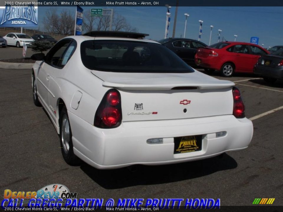 2001 Chevrolet Monte Carlo SS White / Ebony Black Photo #2