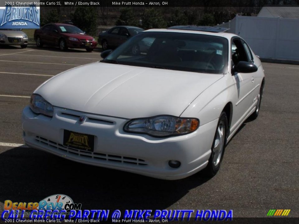 2001 Chevrolet Monte Carlo SS White / Ebony Black Photo #3