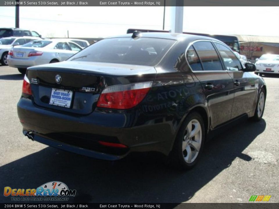 2004 BMW 5 Series 530i Sedan Jet Black / Black Photo #4