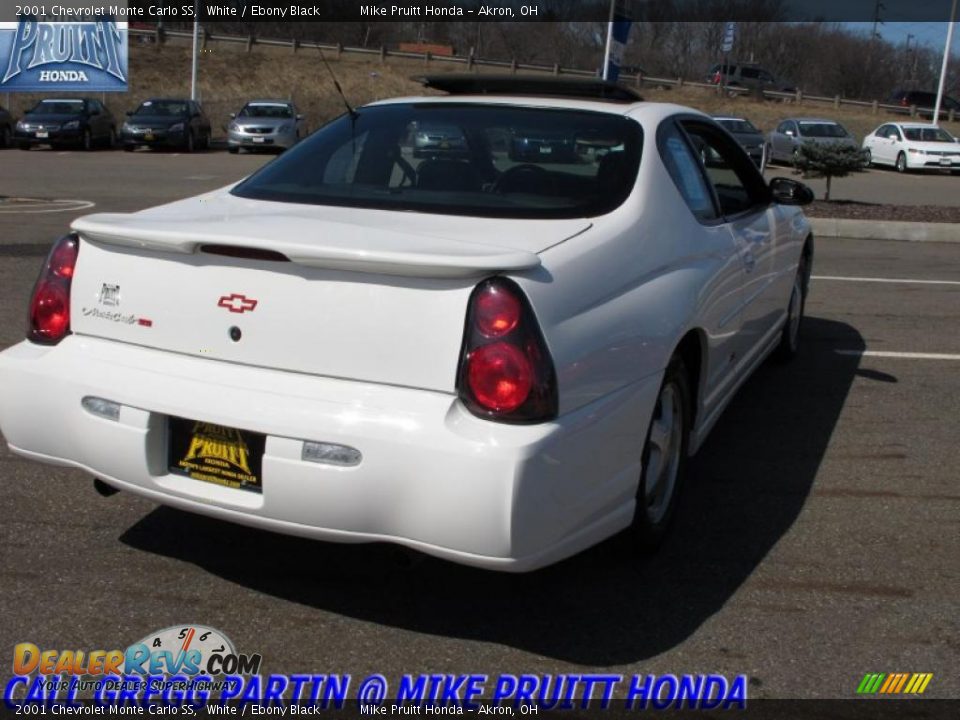 2001 Chevrolet Monte Carlo SS White / Ebony Black Photo #7