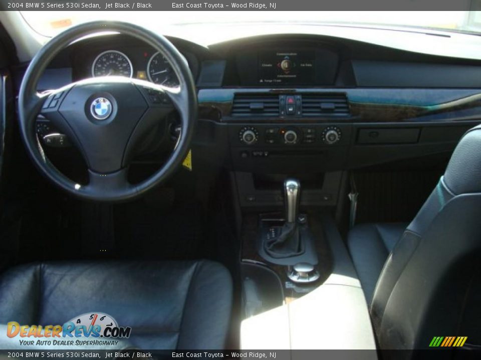 2004 BMW 5 Series 530i Sedan Jet Black / Black Photo #9