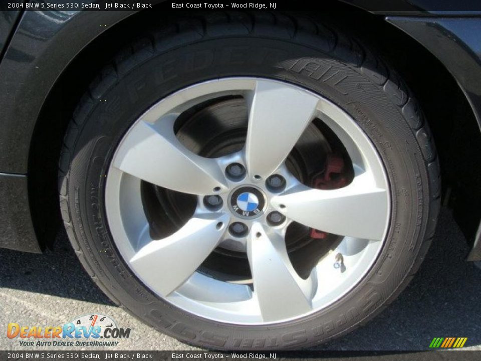 2004 BMW 5 Series 530i Sedan Jet Black / Black Photo #14