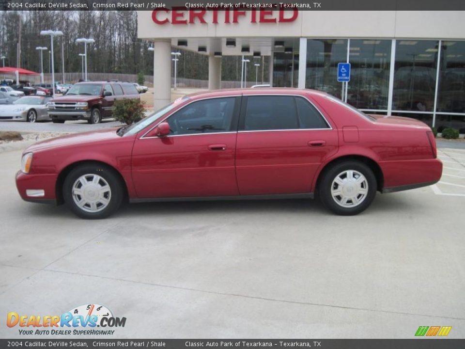 2004 Cadillac DeVille Sedan Crimson Red Pearl / Shale Photo #3