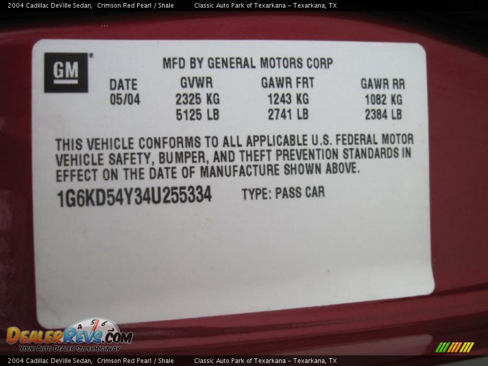 2004 Cadillac DeVille Sedan Crimson Red Pearl / Shale Photo #12