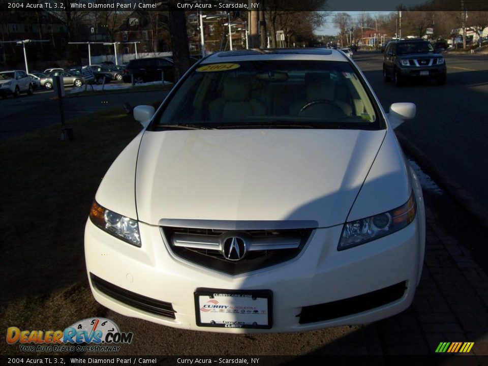 2004 Acura TL 3.2 White Diamond Pearl / Camel Photo #3