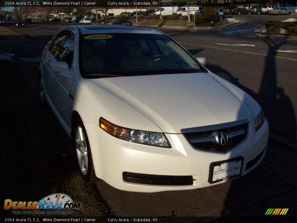 2004 Acura TL 3.2 White Diamond Pearl / Camel Photo #4