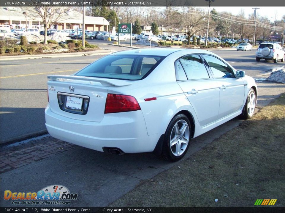 2004 Acura TL 3.2 White Diamond Pearl / Camel Photo #5