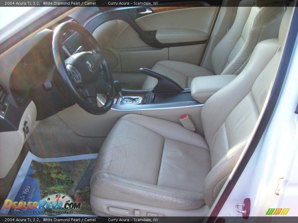 2004 Acura TL 3.2 White Diamond Pearl / Camel Photo #8