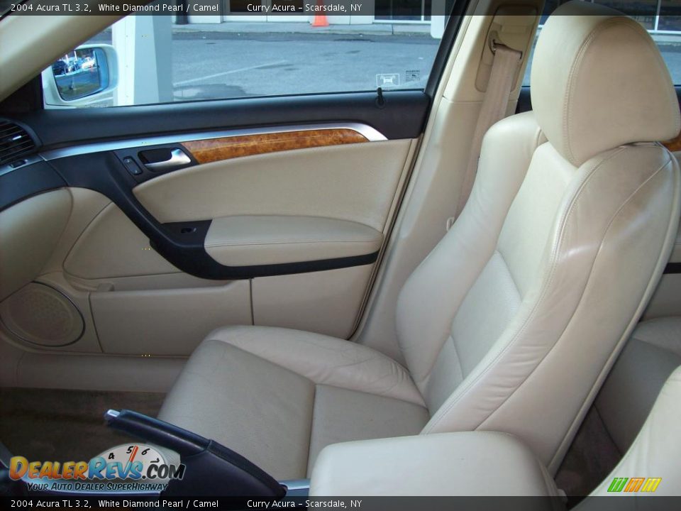 2004 Acura TL 3.2 White Diamond Pearl / Camel Photo #9