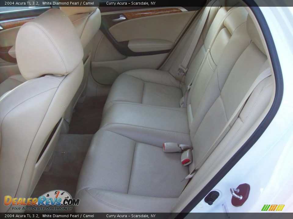 2004 Acura TL 3.2 White Diamond Pearl / Camel Photo #10