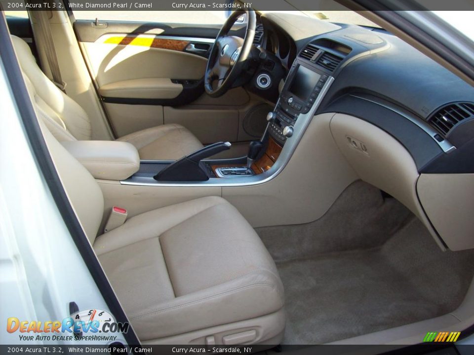 2004 Acura TL 3.2 White Diamond Pearl / Camel Photo #13