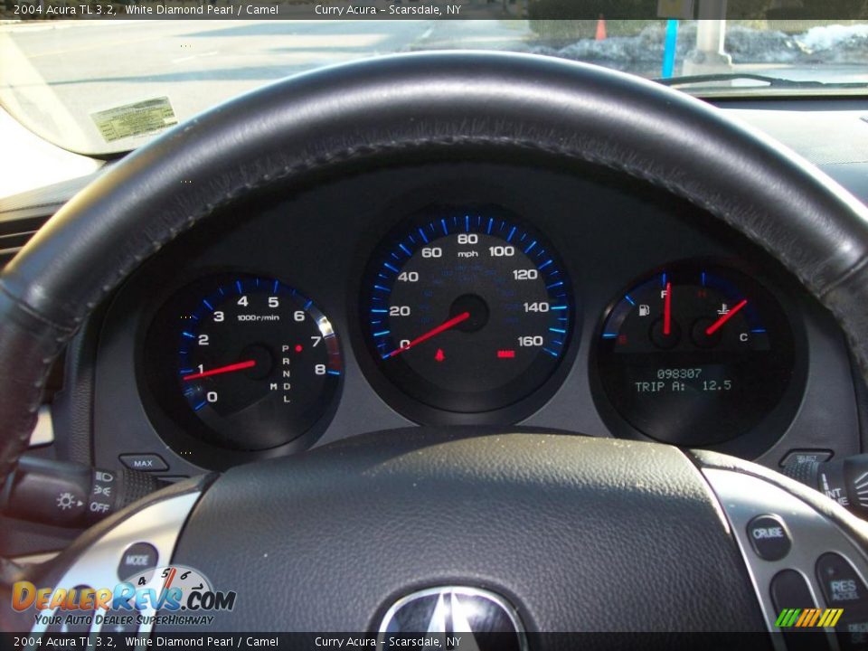 2004 Acura TL 3.2 White Diamond Pearl / Camel Photo #16