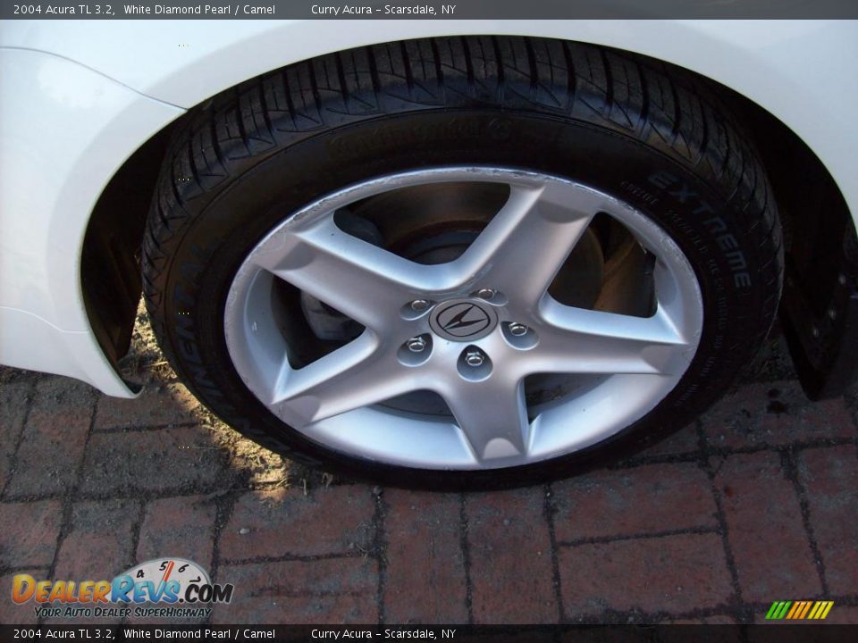 2004 Acura TL 3.2 White Diamond Pearl / Camel Photo #19