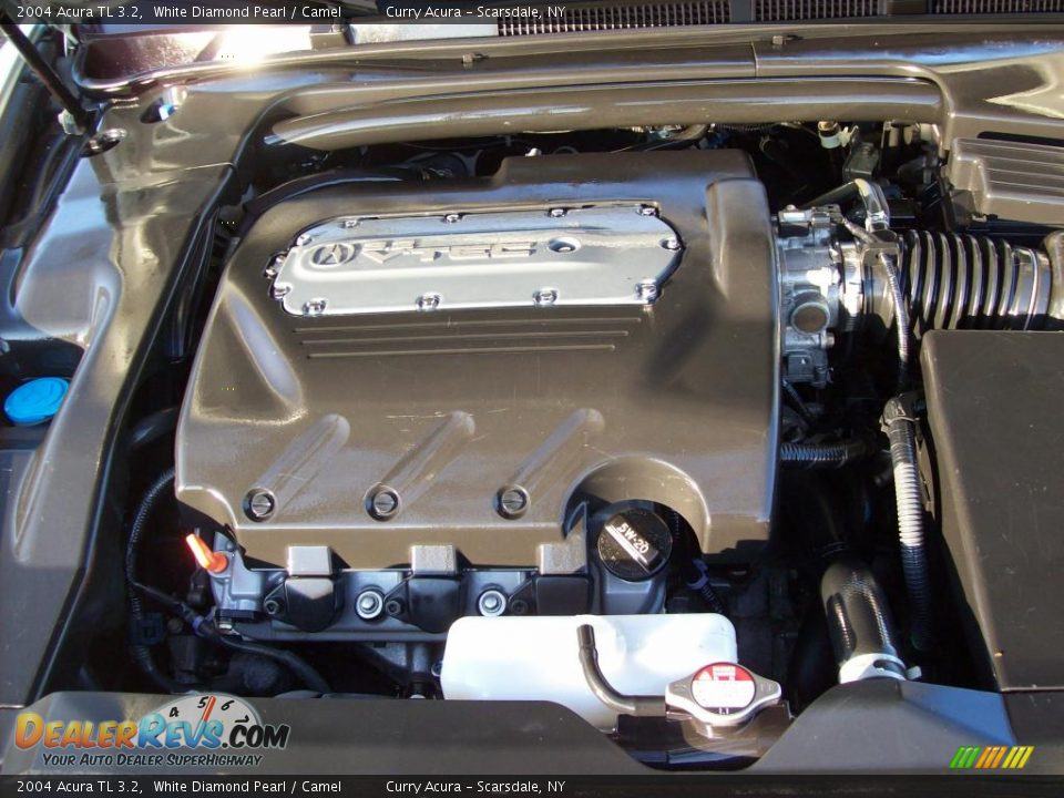 2004 Acura TL 3.2 White Diamond Pearl / Camel Photo #24