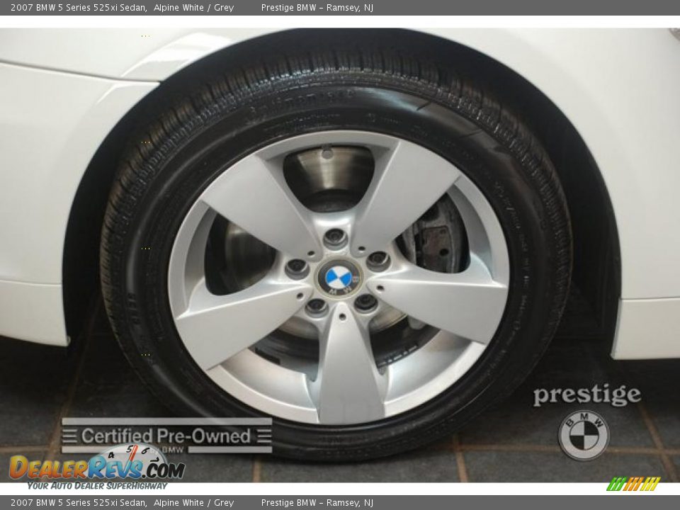 2007 BMW 5 Series 525xi Sedan Alpine White / Grey Photo #7