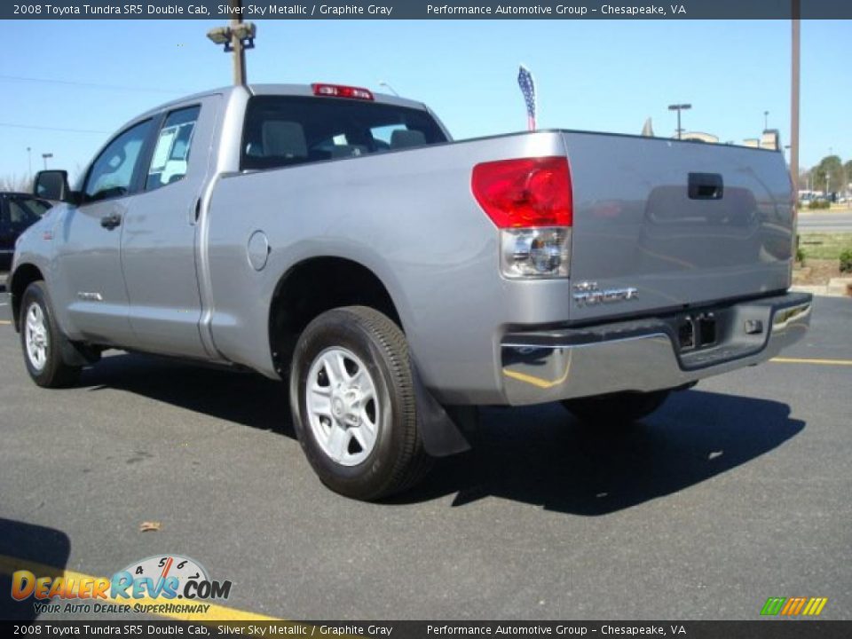 2008 Toyota Tundra SR5 Double Cab Silver Sky Metallic / Graphite Gray Photo #3