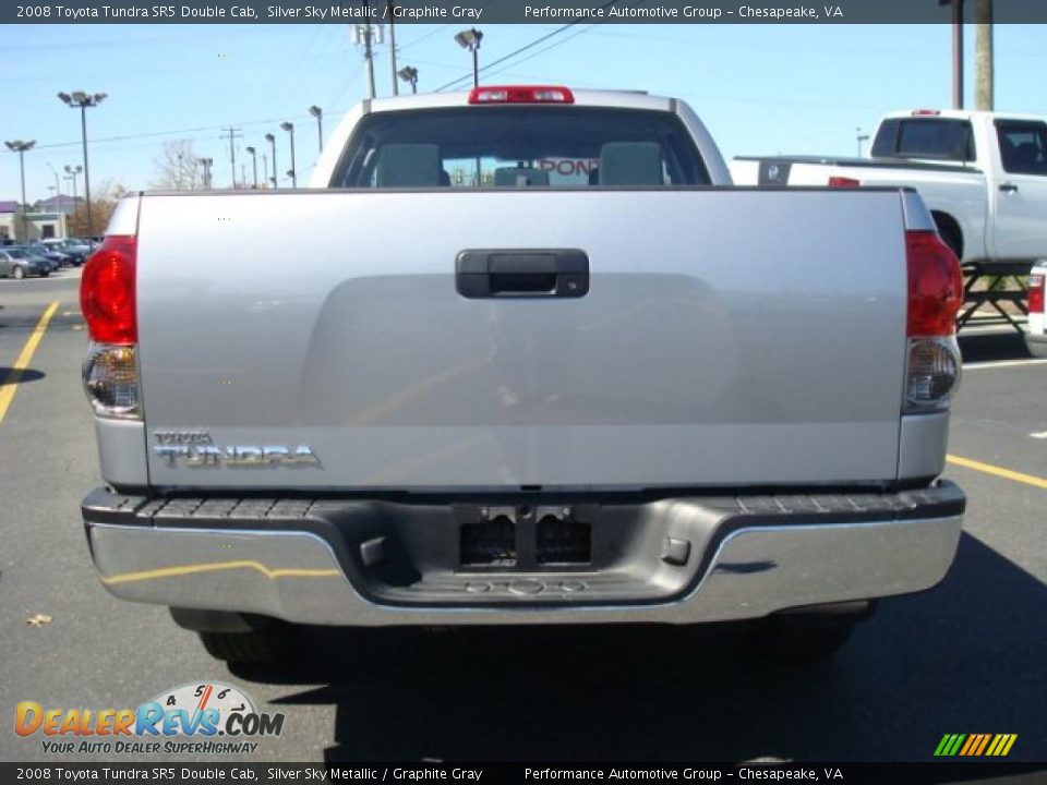 2008 Toyota Tundra SR5 Double Cab Silver Sky Metallic / Graphite Gray Photo #4