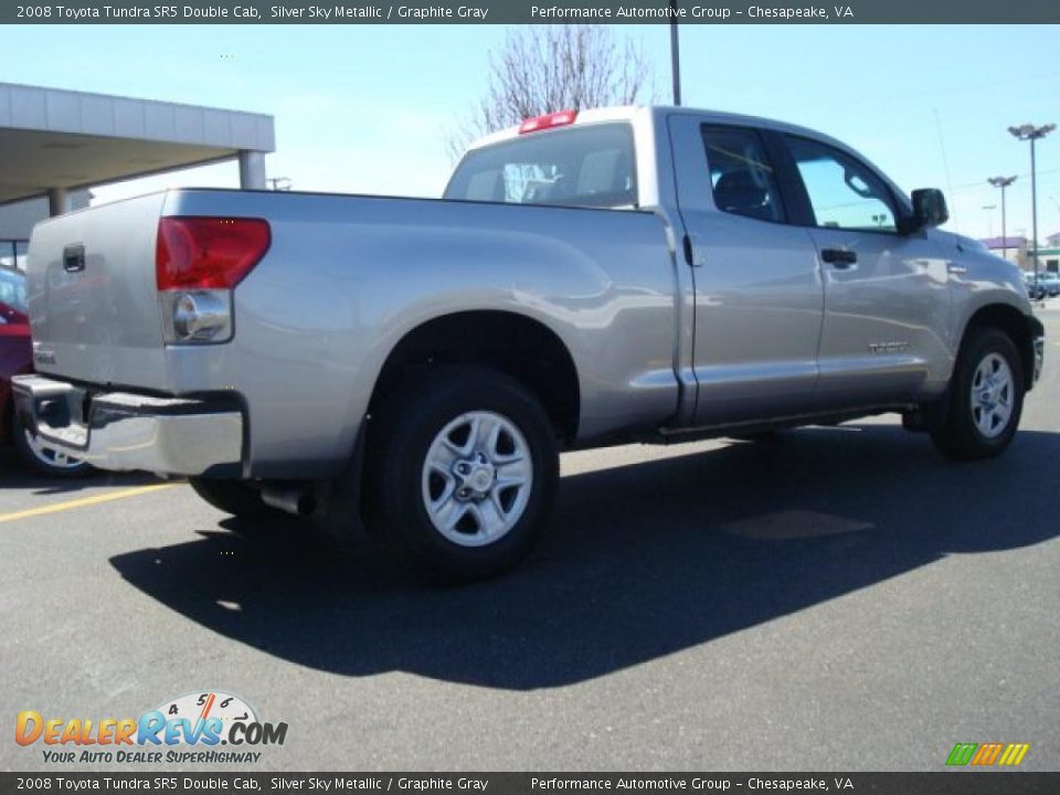 2008 Toyota Tundra SR5 Double Cab Silver Sky Metallic / Graphite Gray Photo #5