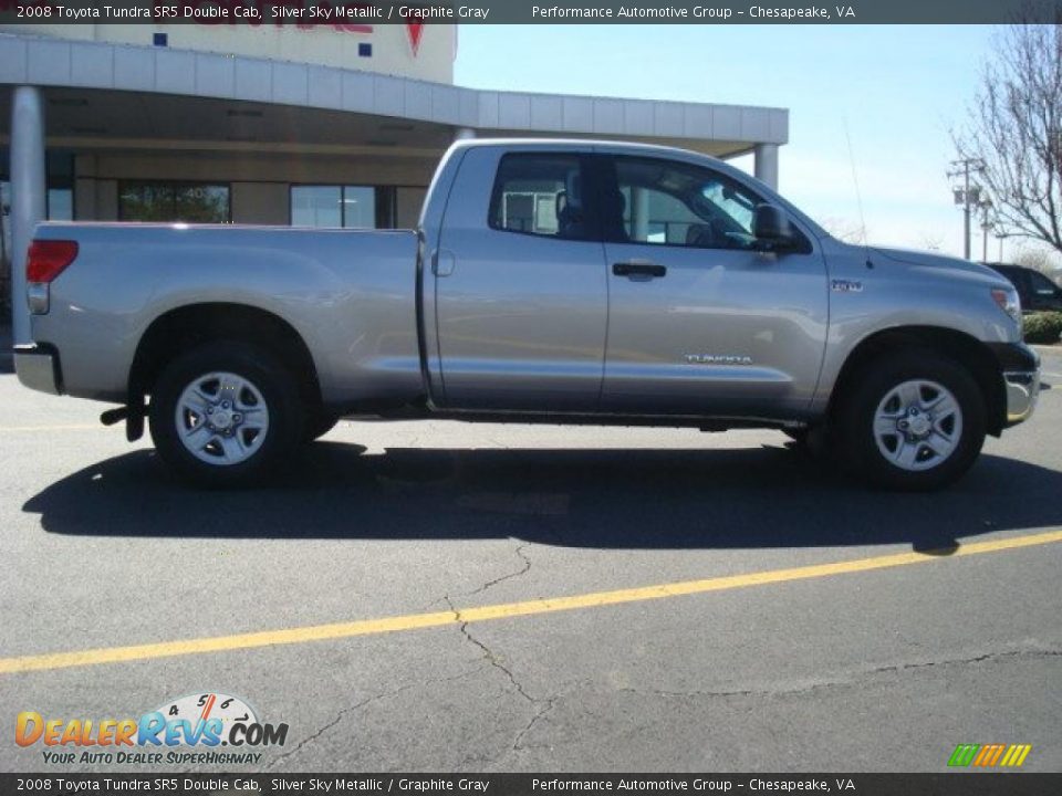 2008 Toyota Tundra SR5 Double Cab Silver Sky Metallic / Graphite Gray Photo #6
