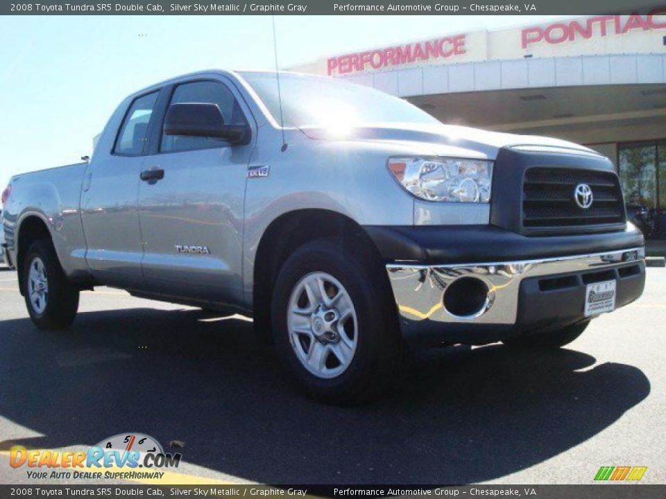 2008 Toyota Tundra SR5 Double Cab Silver Sky Metallic / Graphite Gray Photo #7