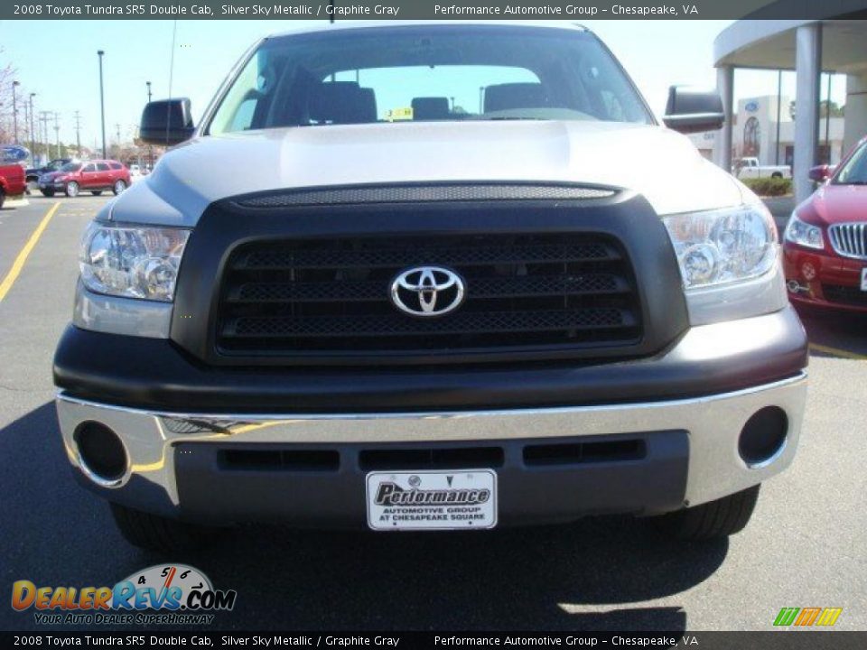 2008 Toyota Tundra SR5 Double Cab Silver Sky Metallic / Graphite Gray Photo #8