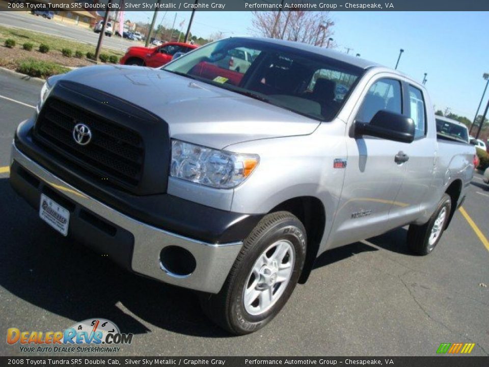 2008 Toyota Tundra SR5 Double Cab Silver Sky Metallic / Graphite Gray Photo #9
