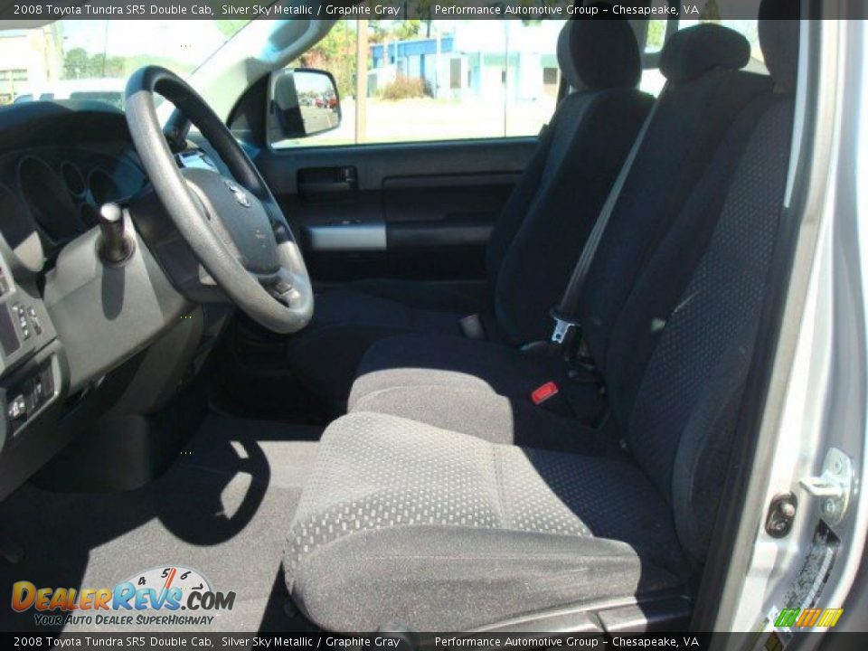 2008 Toyota Tundra SR5 Double Cab Silver Sky Metallic / Graphite Gray Photo #10