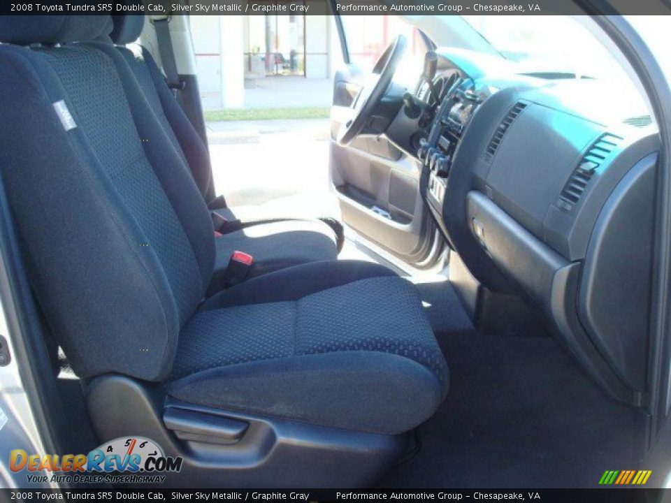 2008 Toyota Tundra SR5 Double Cab Silver Sky Metallic / Graphite Gray Photo #15