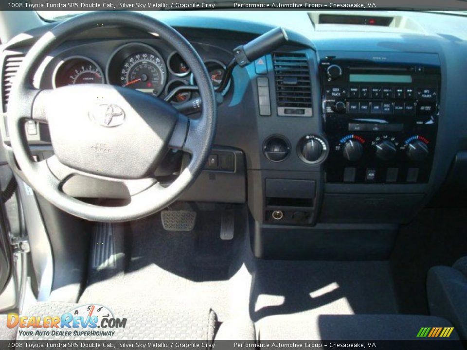 2008 Toyota Tundra SR5 Double Cab Silver Sky Metallic / Graphite Gray Photo #16