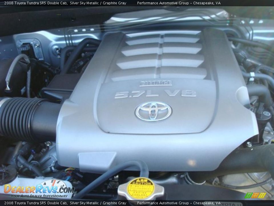 2008 Toyota Tundra SR5 Double Cab Silver Sky Metallic / Graphite Gray Photo #23