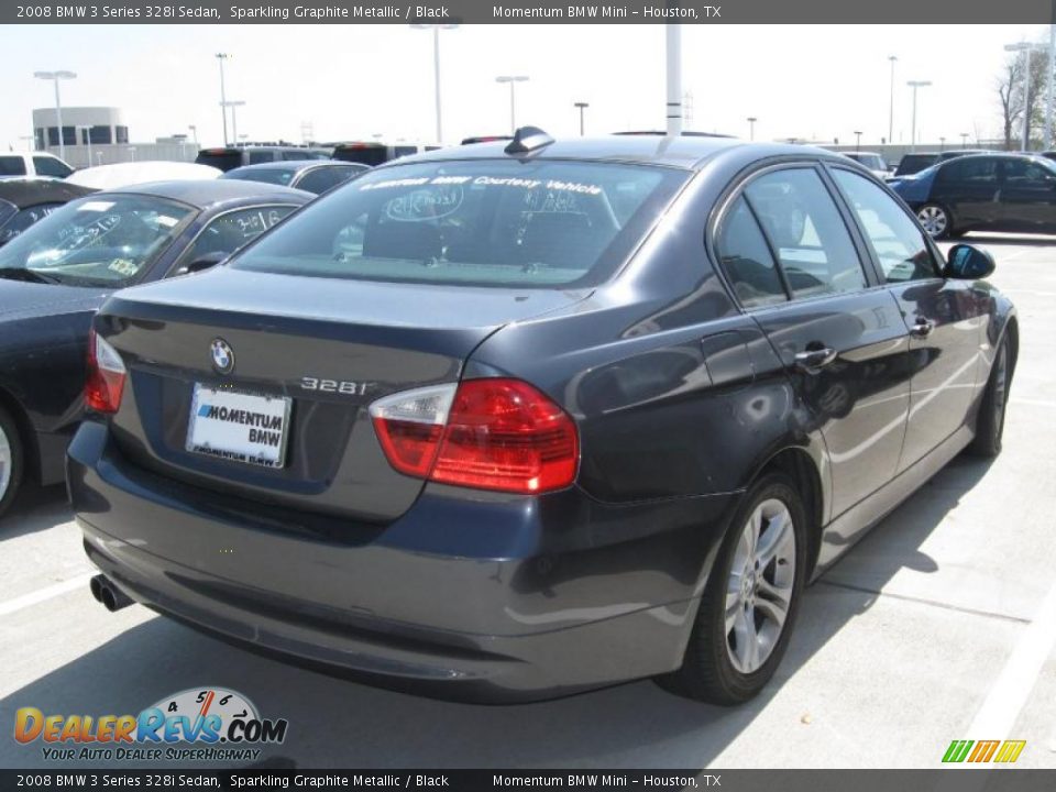 2008 BMW 3 Series 328i Sedan Sparkling Graphite Metallic / Black Photo #3