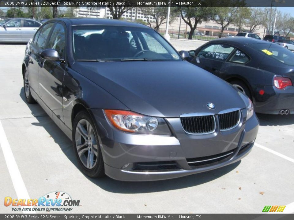 2008 BMW 3 Series 328i Sedan Sparkling Graphite Metallic / Black Photo #4