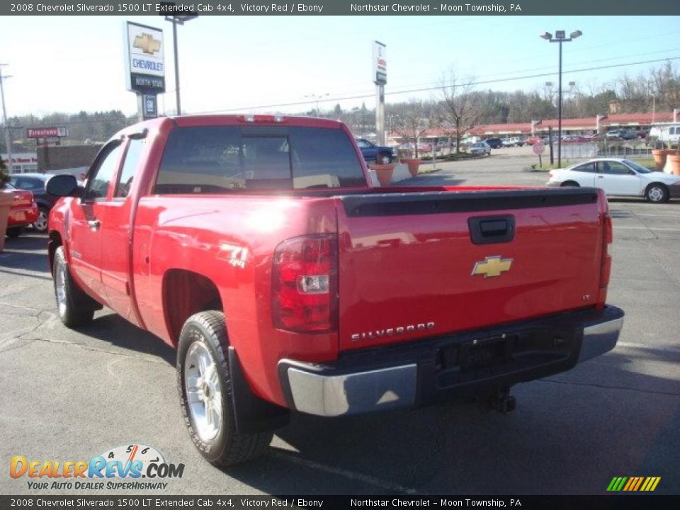 2008 Chevrolet Silverado 1500 LT Extended Cab 4x4 Victory Red / Ebony Photo #5