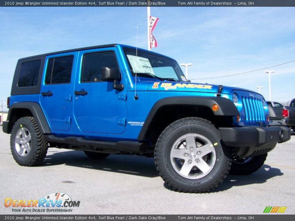 2010 Jeep Wrangler Unlimited Islander Edition 4x4 Surf Blue Pearl / Dark Slate Gray/Blue Photo #3
