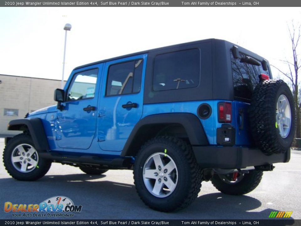 2010 Jeep Wrangler Unlimited Islander Edition 4x4 Surf Blue Pearl / Dark Slate Gray/Blue Photo #7