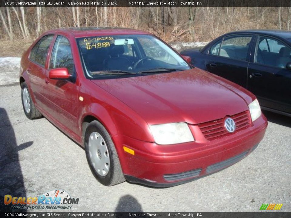 2000 Volkswagen Jetta GLS Sedan Canyon Red Metallic / Black Photo #1
