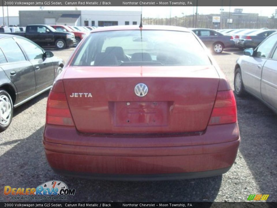 2000 Volkswagen Jetta GLS Sedan Canyon Red Metallic / Black Photo #3
