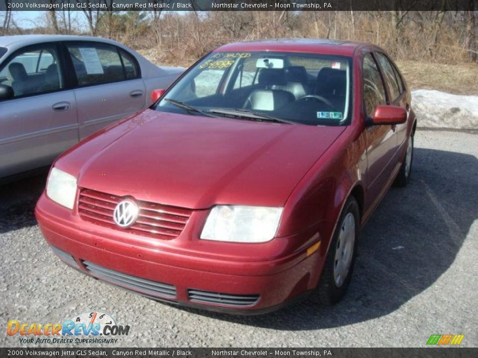 2000 Volkswagen Jetta GLS Sedan Canyon Red Metallic / Black Photo #5