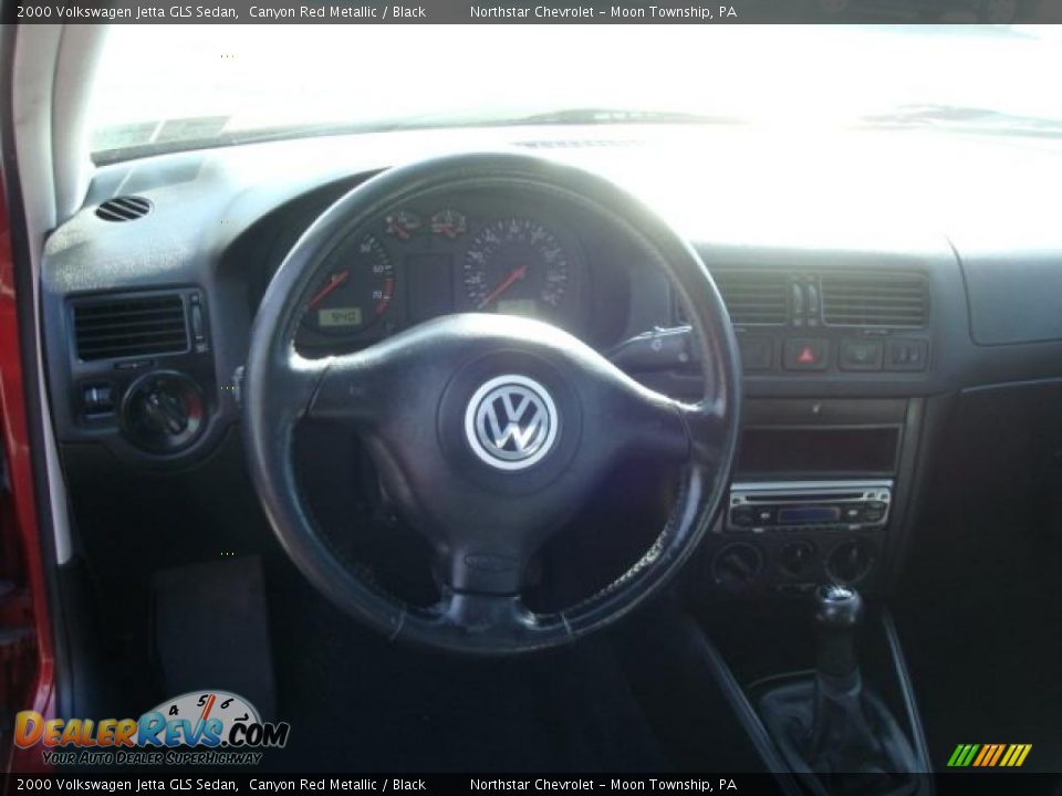 2000 Volkswagen Jetta GLS Sedan Canyon Red Metallic / Black Photo #10