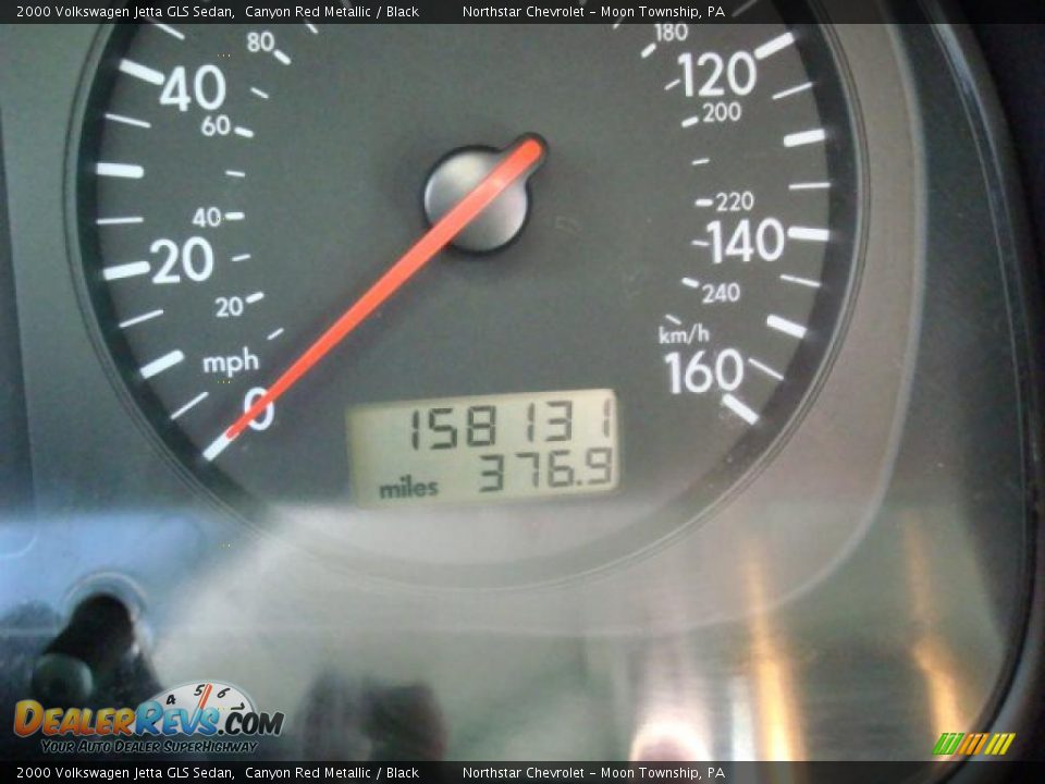 2000 Volkswagen Jetta GLS Sedan Canyon Red Metallic / Black Photo #15