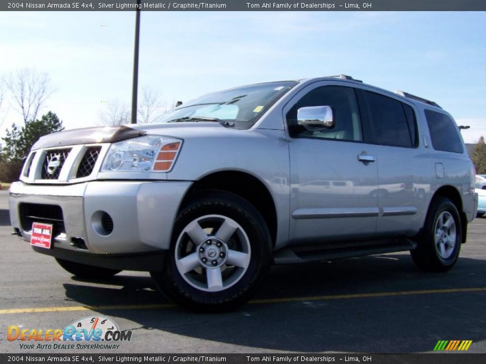 2004 Nissan Armada SE 4x4 Silver Lightning Metallic / Graphite/Titanium Photo #5