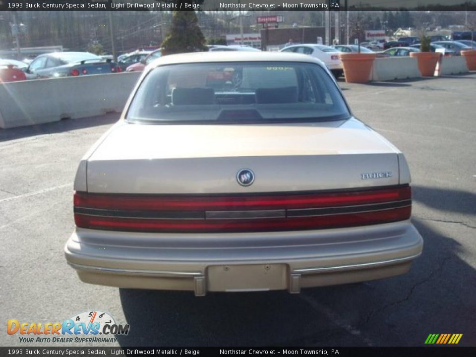 1993 Buick Century Special Sedan Light Driftwood Metallic / Beige Photo #4