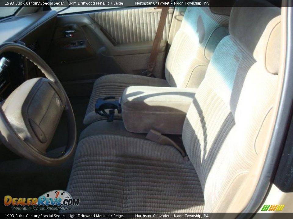 1993 Buick Century Special Sedan Light Driftwood Metallic / Beige Photo #10