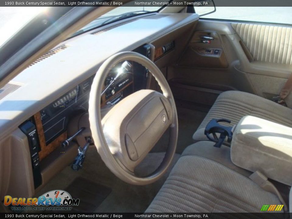 1993 Buick Century Special Sedan Light Driftwood Metallic / Beige Photo #15