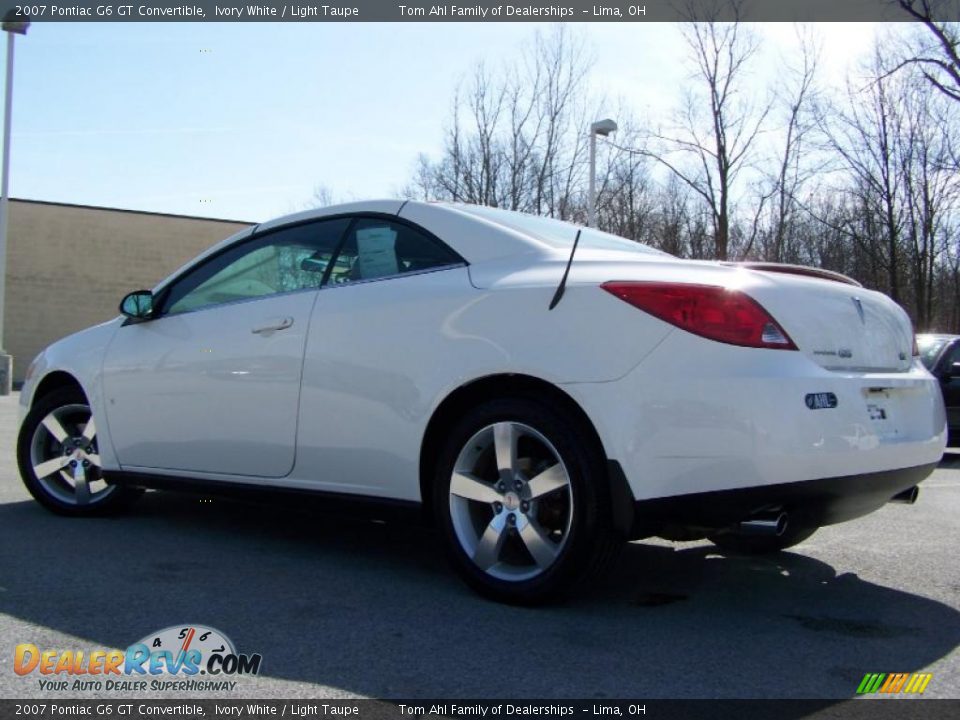 2007 Pontiac G6 GT Convertible Ivory White / Light Taupe Photo #5