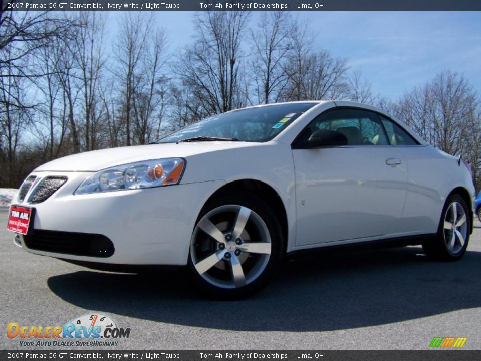 2007 Pontiac G6 GT Convertible Ivory White / Light Taupe Photo #6