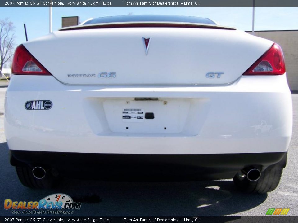 2007 Pontiac G6 GT Convertible Ivory White / Light Taupe Photo #7