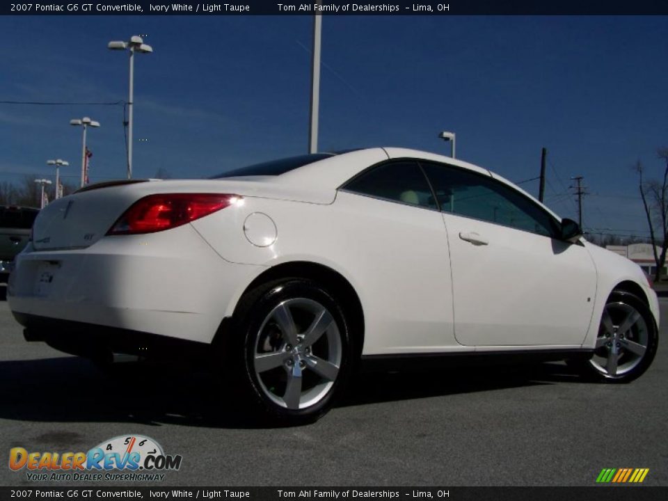 2007 Pontiac G6 GT Convertible Ivory White / Light Taupe Photo #8